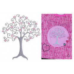 Stickdatei - Baum Herzchen Lebensbaum